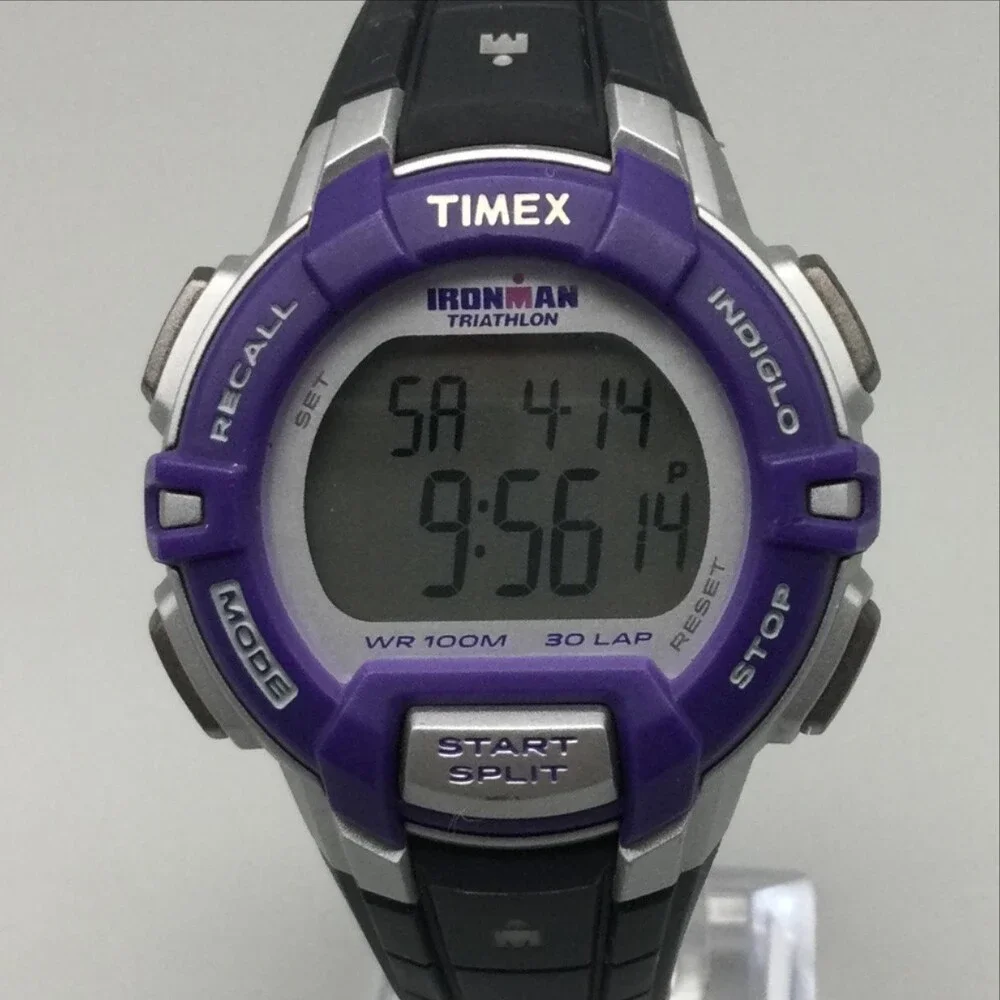 Timex Ironman Triathlon T5K812 Mens Digital Watch 41mm Black Purple